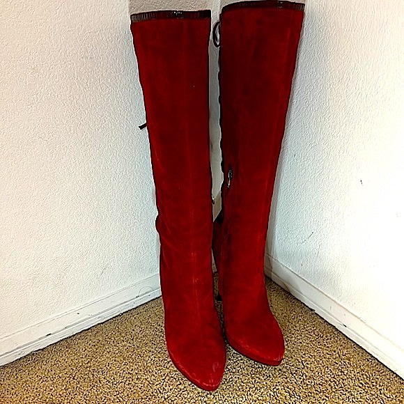 LIKE NEW! Joan & David Suede Boots - Picture 3 of 8